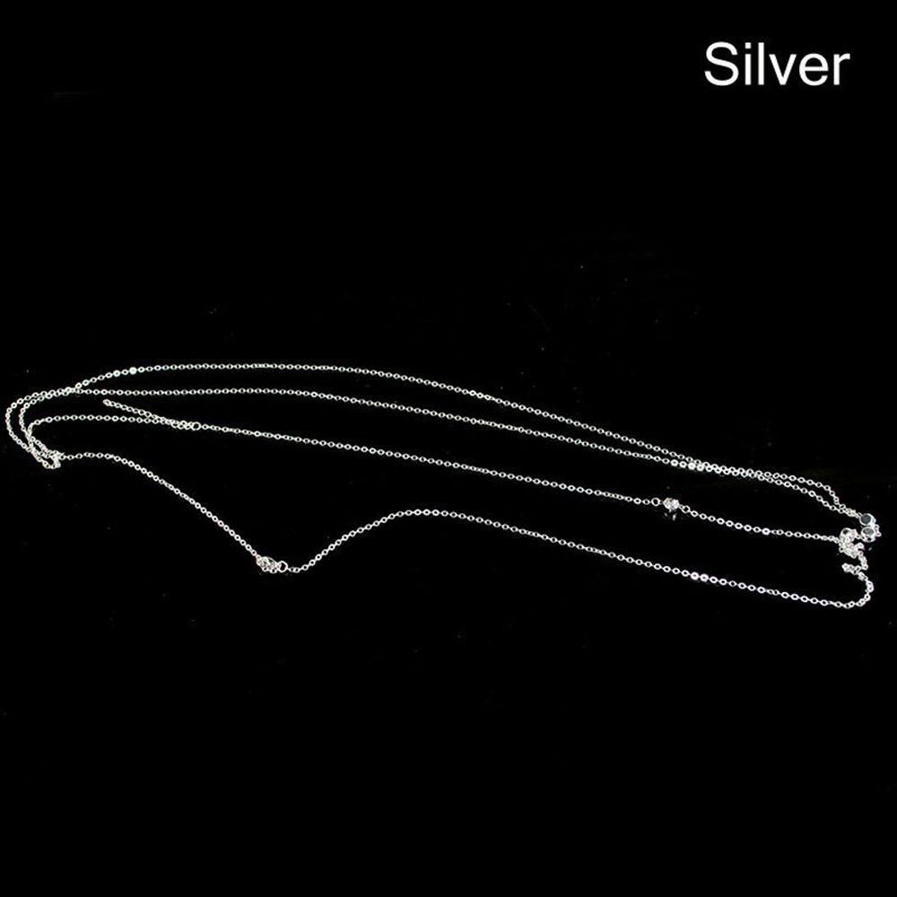 

Аксессуары Бикини Кроссовер Талия Живот Ремни Тела Цепочка Ожерелье Пляжный Ремень Ожерелье с Подвеской серебряный