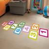 10Pcs/Set Floor Stickers Self-adhesive Cartoon Print No Residue Lattice Number Game Wall Sticker for Children's Room