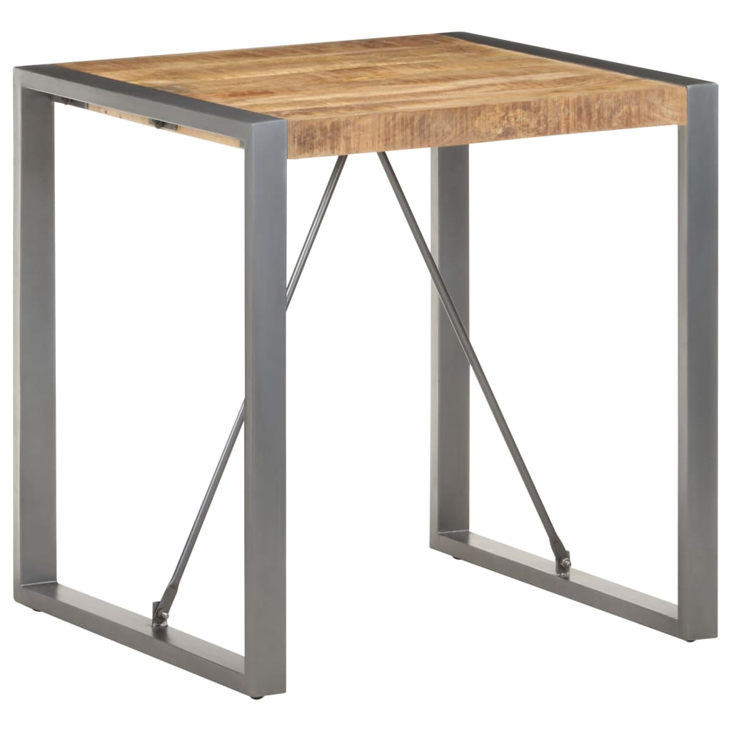 Dining Table 70x70x75 cm Rough Solid Mango Wood