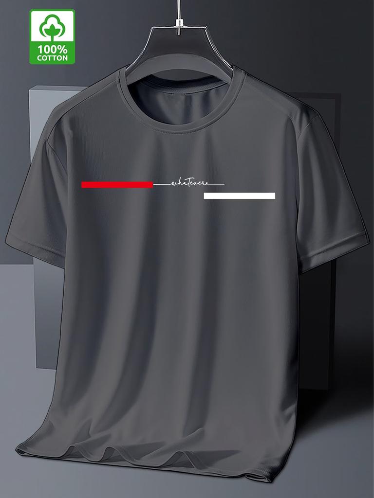 Unisex Oversized Minimal Line T Shirt 100 Cotton Simple Chest Graphic Tees Basic Streetwear Casual Short Sleeve Unisex Tops