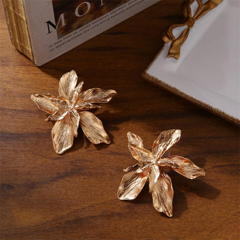 GPASTG Orecchini Bohemien Grandi A Doppio Fiore Opaco - Pendenti Etnici In Metallo Per Donna, Regalo