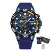 MEGIR Men Wristwatch Luxury Silicone Strap Sport Watches for Man Waterproof Luminous Quartz Chronograph Clock Reloj Hombre 2121