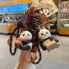 Cartoon Panda Keychain Kawaii Car Key Ring Lovely Panda Dolls Pendant Bag Decoration