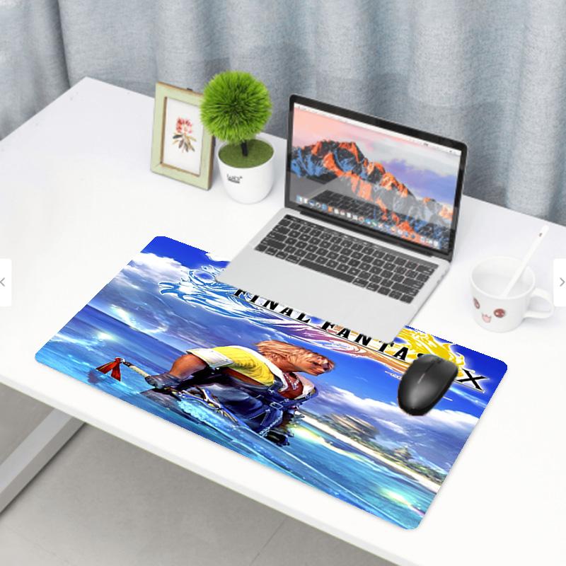 Final Fantasy Print Mouse Pad, Anti‑Slip Desktop keyboard Mat, for PC Laptop Gaming Working Daily Use, Cool Festival Surprise Gift