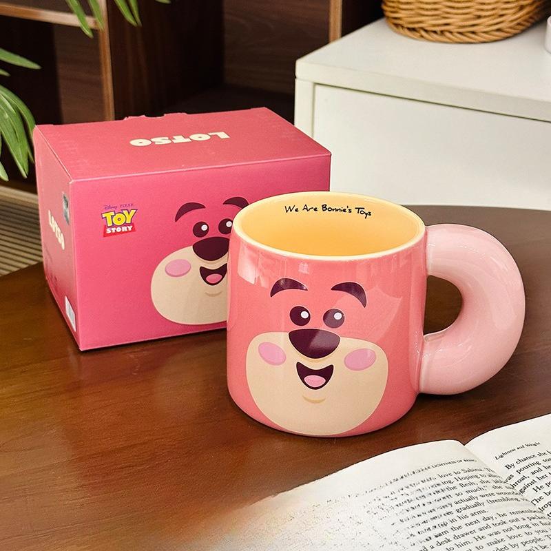 

Cute Cartoon Buzz Lightyear Large Capacity Ceramic Mug Large Handle Water Cup Home Breakfast Cup Souvenir 550ml