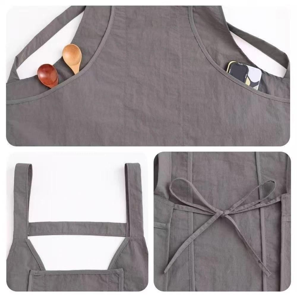 Stain Resistant Waterproof Apron Oil Resistant Vest-Style Apron Work Clothes Adult Apron  BBQ