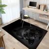 Plush Black Dog Design Area Rug - For Living Room, Bedroom, Kitchen, Mat | Comfortable Home Accessory