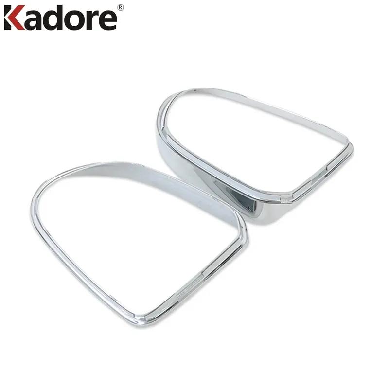 For Hyundai Santa Fe    Chrome Car Rearview Mirror Eyebrow Sun Visor Rain Shade Guard Frame Cover Trim Accessories