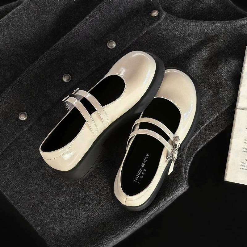 Fashion Spring New Style Luxury Leather Shoes for Girls Autumn Fashion Korean Style Soft Bottom Anti-slippery Versatile Chic Dress Shoes