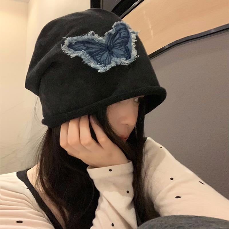 Women's autumn and winter hats, crimped warm knitted hats, ear protectors, cold-proof pullovers, and headcaps for men