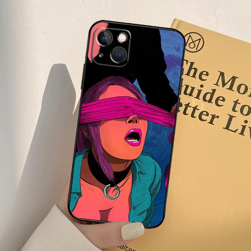 Sexy Lady Red Lips Girls Phone Case For iPhone 17 16 15 14 13 11 12 Pro Max mini XR 16e 15 16 Plus 17 Air Full Cover
