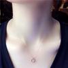 Exquisite 585 Purple Plated Rose Gold Color Gold Shiny Necklace Exquisite Fashion Design Round Shiny Zircon Set Chain