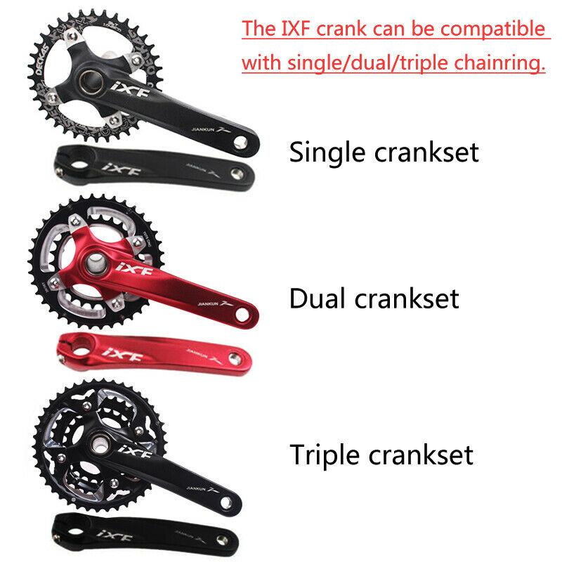 JIANKUN 104BCD Crank Aluminum Alloy 170mm MTB Crank Fit 104/64BCD Bicycle Crankset Bicycle Integrated Cranks With Bottom Bracket