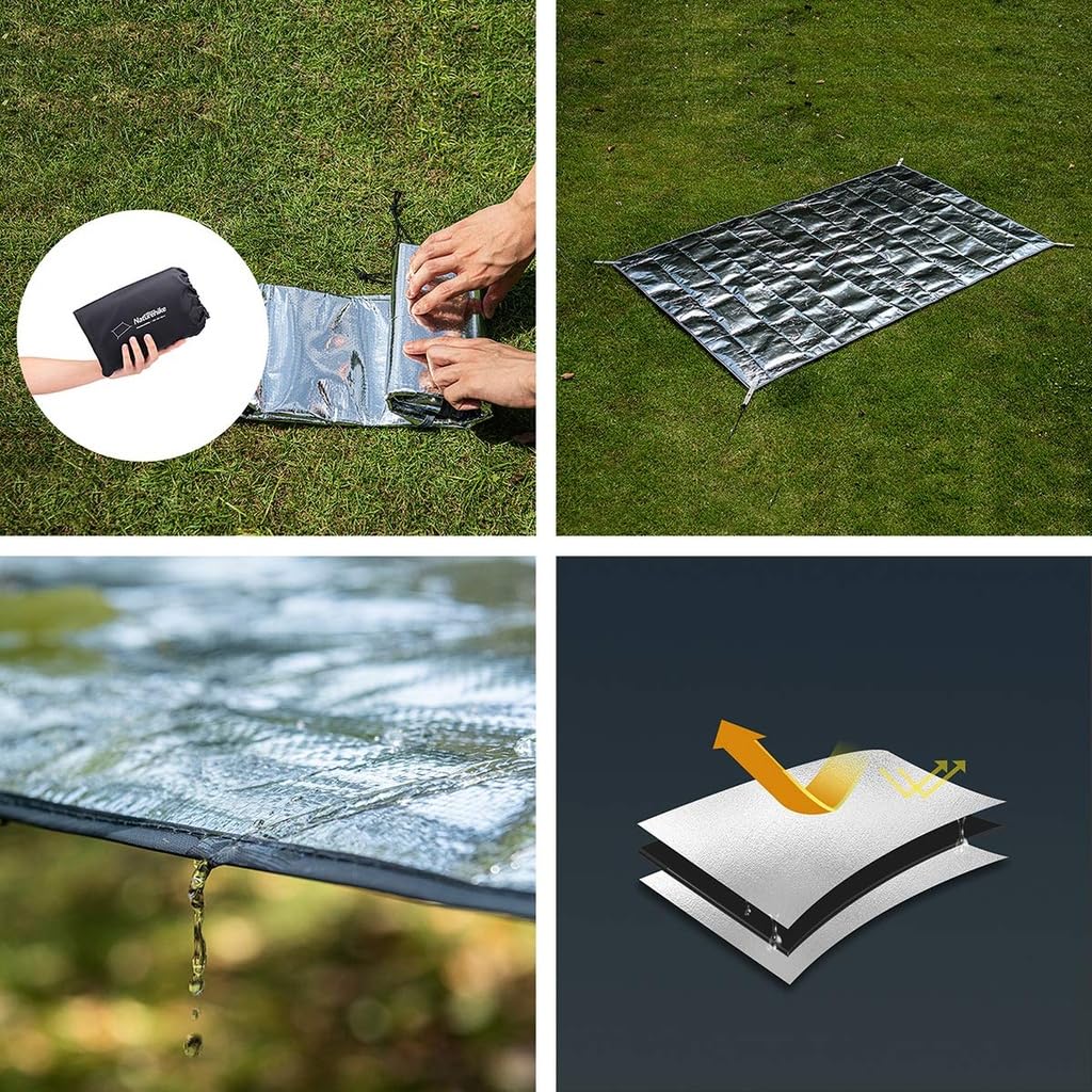 Naturehike Multifunctional Aluminum PE Membrane Moisture Proof Mat Outdoor Equipment Moisture Proof for Camping Ultra Lightweight Waterproof Disaster