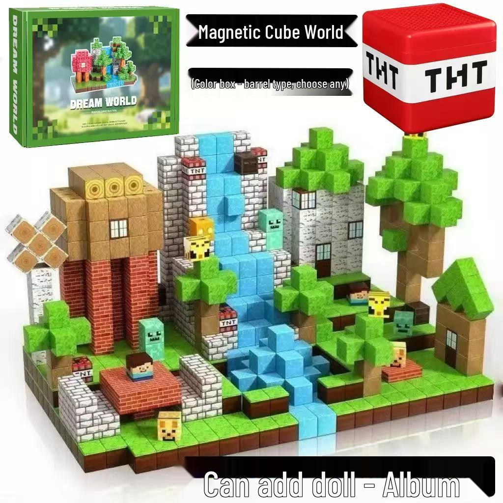 Original Forest Series 2cm Magnetic Building Blocks: MC World Cubes Scene Set