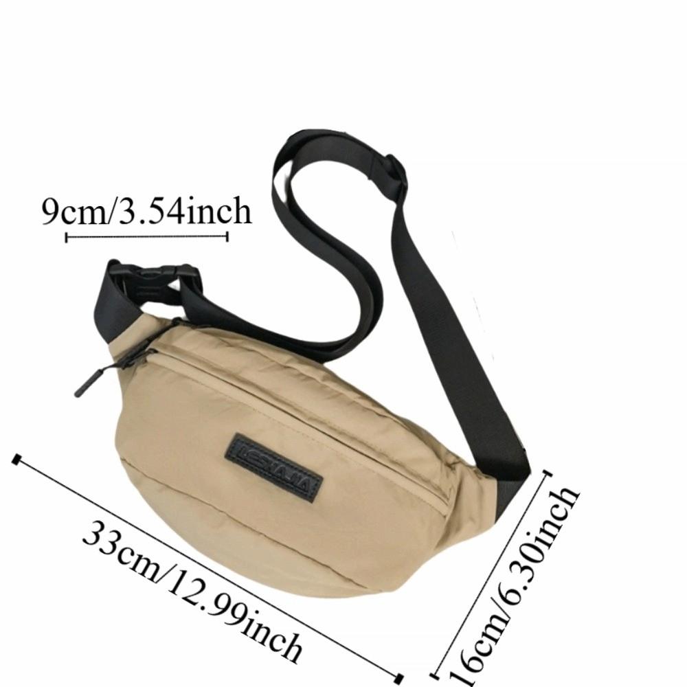 Large Capacity Men's Chest Bag Casual Crossbody Fanny Pack Nylon Shoulder Bag  Outdoor Activities