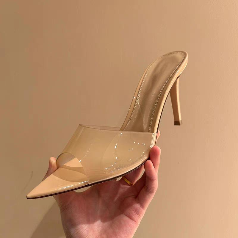 Fashion Sexy High Heels Women Slippers Designer Heeled Sandals Woman Shoes Summer 2025 Brand Home Slides Elegant Flip Flops Sandalias