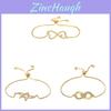 Geometric Copper Zircon Stone Adjustable Bracelet For Women Gift Travel Occasion