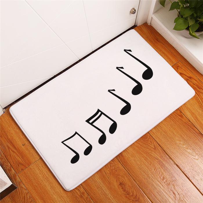 Creative Music Note Carpet Home Decor Hallway Balcony Doormat Living Room Rug Bathroom Kitchen Non-slip Floor Mat Bedroom Rug