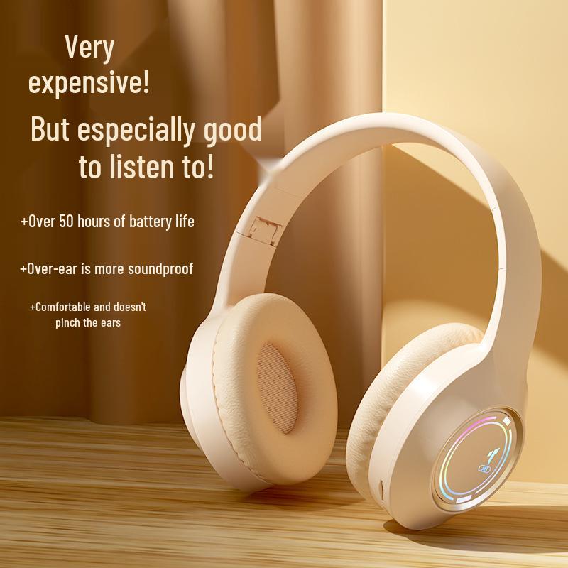 Luminous Bluetooth Wireless Gaming Headphones with Heavy Bass & Card Slot