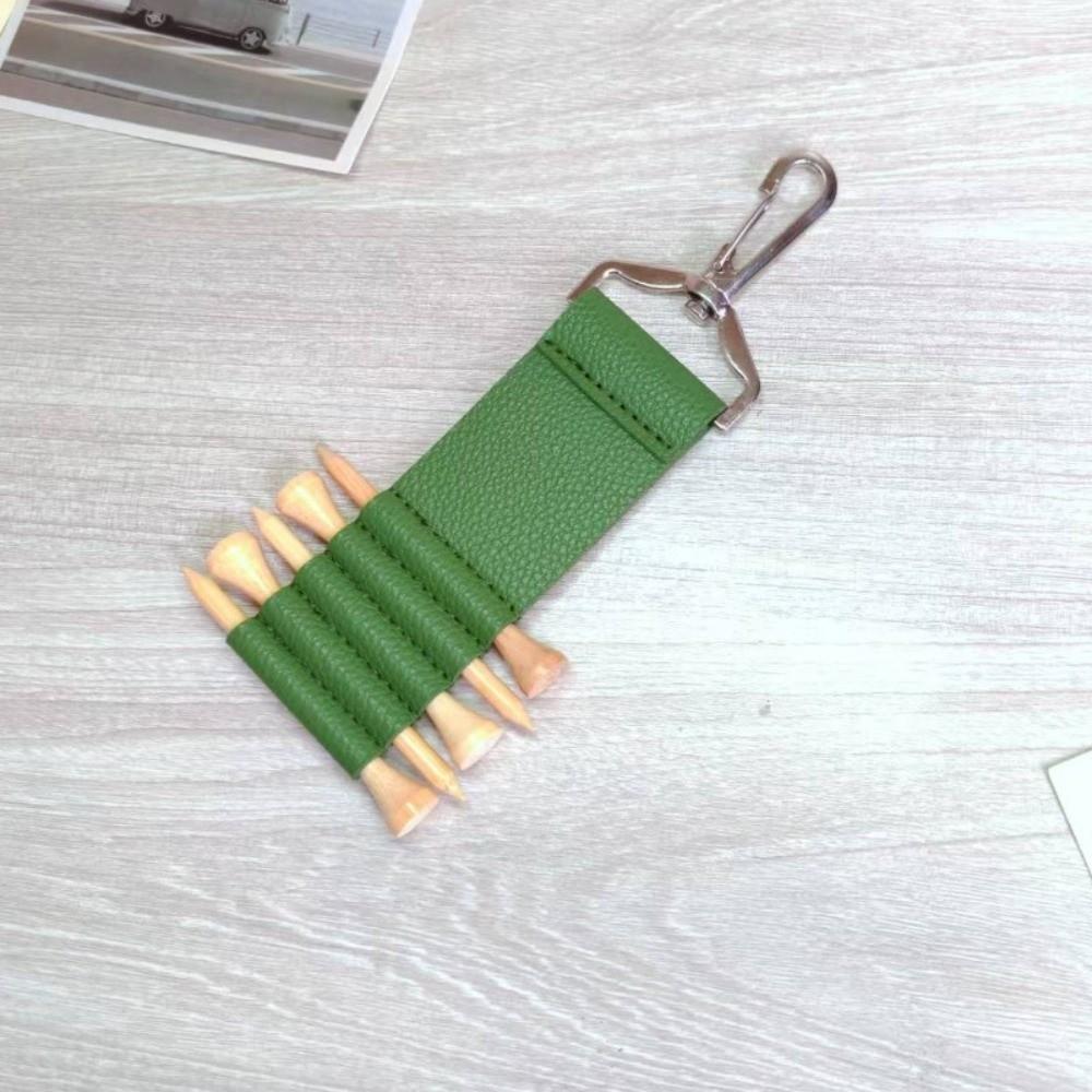 Anti-Loss Clip Golf Tee Holder PU Leather Outdoor Sports Gear Golf Tee Organizer Outdoor Sports