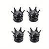 Rhinestone Decor Crown Shaped Car Tire Valve Cap