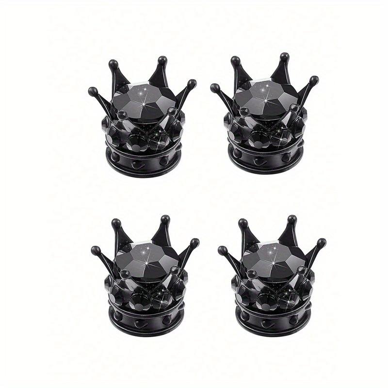Rhinestone Decor Crown Shaped Car Tire Valve Cap