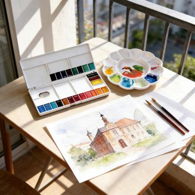 24 Colors 3ml Watercolor Paint Set Art Supplies, for Artists, Amateur Hobbyists and Painting Lovers