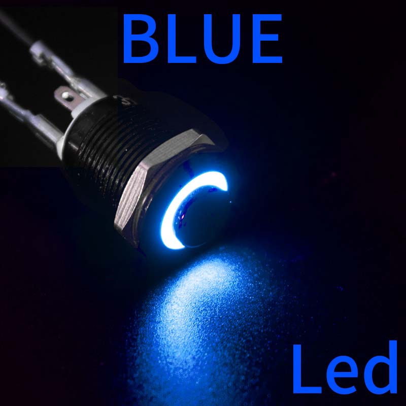 

8 10 12 16 mm high head small Waterproof Metal Push Button Switch LED Light Self-locking/Self-reset 3/6/12/24/110/220V 220V