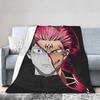 Yuji x Sukuna Blanket Jujutsu Kaisen Flannel Awesome Warm Throw Blankets for Coverlet Decoration,