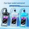 Triple-Sealed Waterproof Phone Pouch with HD Touchscreen, Air-Cushion, and Lanyard for Swimming, Rafting, or Hot Springs.