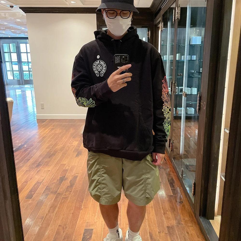 8613 CHROME HEARTS 2025 New Spring and Autumn Plus-size Thin Style Classic Style Logo Hooded Sweatshirt for Couples
