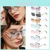 Elegant Rimless Women's Sunglasses Rectangle Shades With Uv400 Protection For Summer Fashion