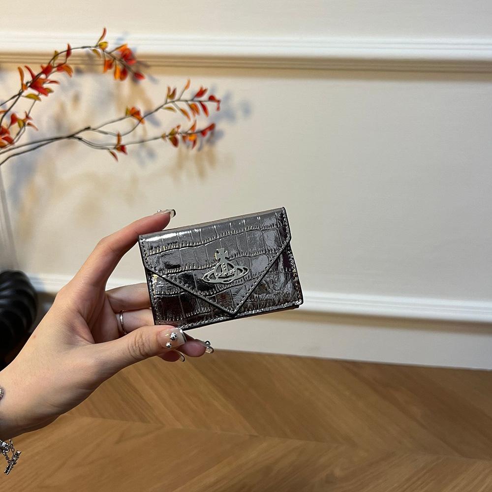 2025 Mini Alligator Women Wallets Genuine Leather Short Purse Shining First Layer of Cowhide Wallet Brand Style Billfold Without Logo