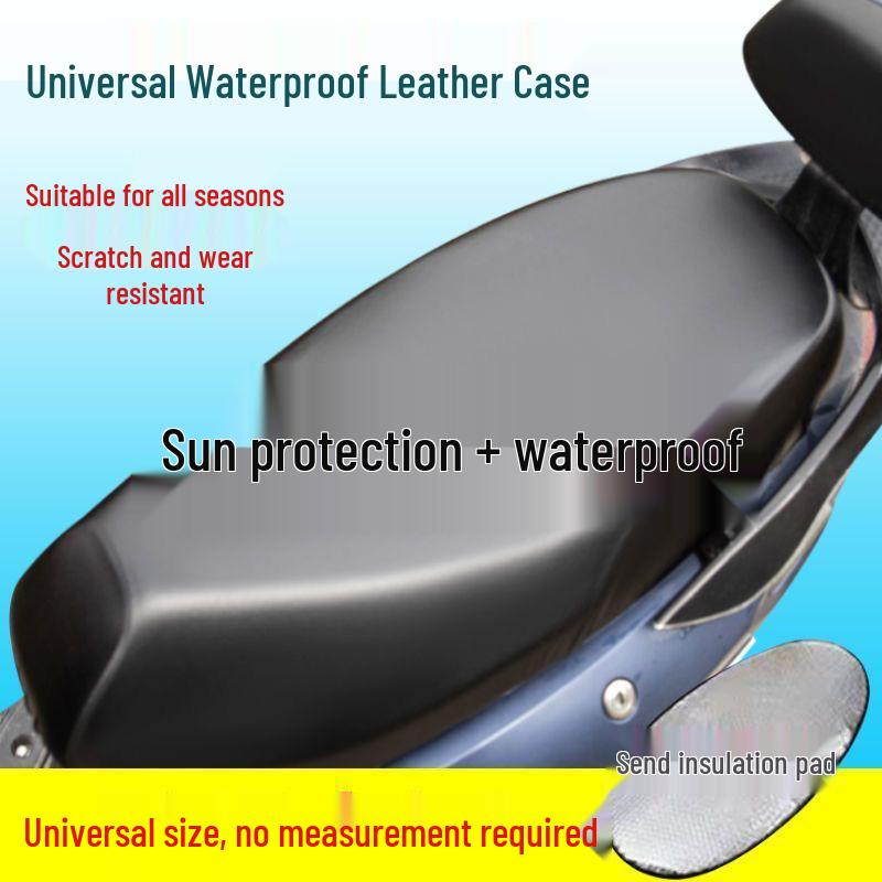 Ganzjahres Wasserdichter Ledersitzkissenbezug für Motorräder - Universelle Passform