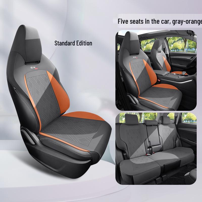 Suede Saddle Cushion: Ventilated Half-Wrap Seat Cover for Changan CS75 Plus
