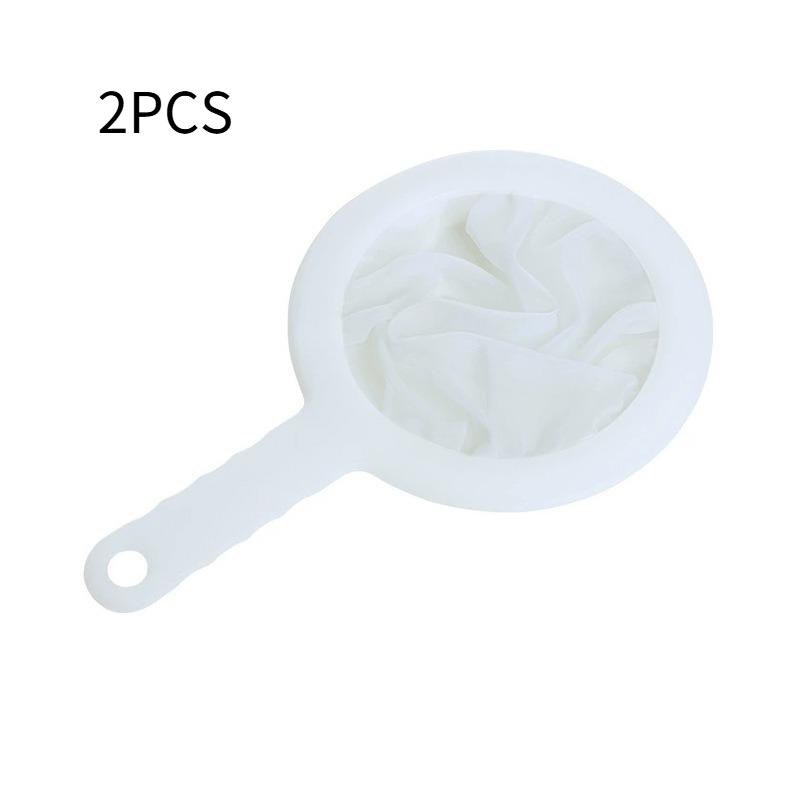 

Handle Filter Nylon Material Soy Milk Colander Juice Filter Kitchen Tools 200 Mesh Fine Filter Anti-clogging 2pcs