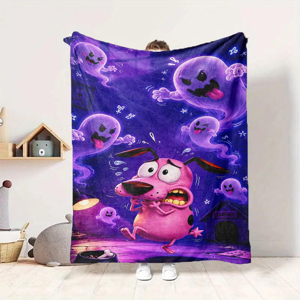 Ghostly Night Flannel Blanket Throw Blanket Soft Warm Sofa Bed Camping Home Decor Unique Christmas Gift C9211848
