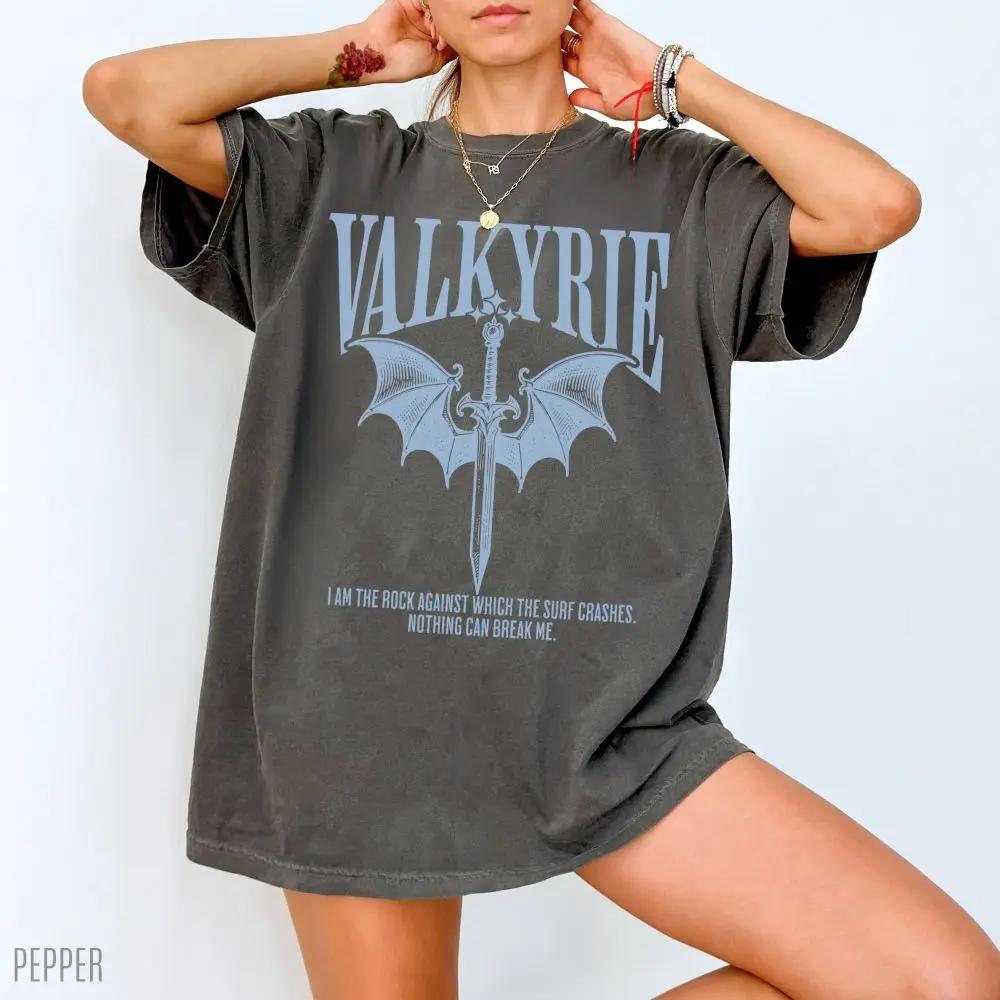 Valkyrie ACOTAR shirt Night Court SJM Merch Tee Book Lover Gift 100 Cotton Loose Retro Shirt Unisex Tee Fantasy Apparel Y2K Top