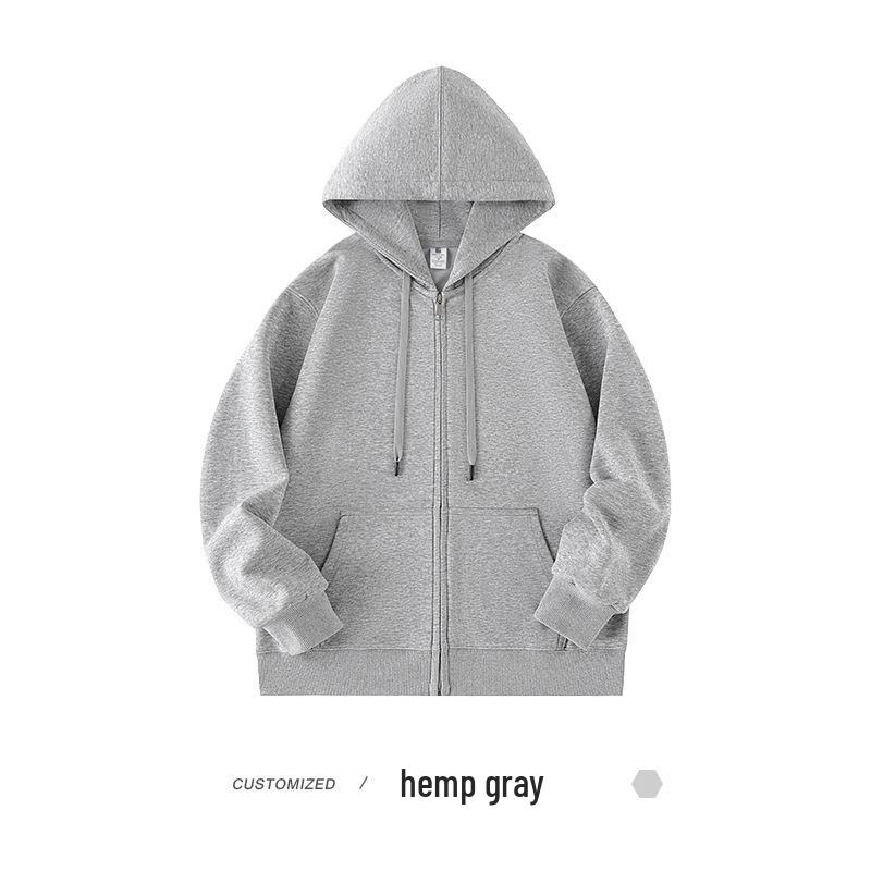 Unisex Zippered Hooded Sweatshirt - Solid Color, Loose Fit, Versatile Autumn Casual Hoodie Jacket