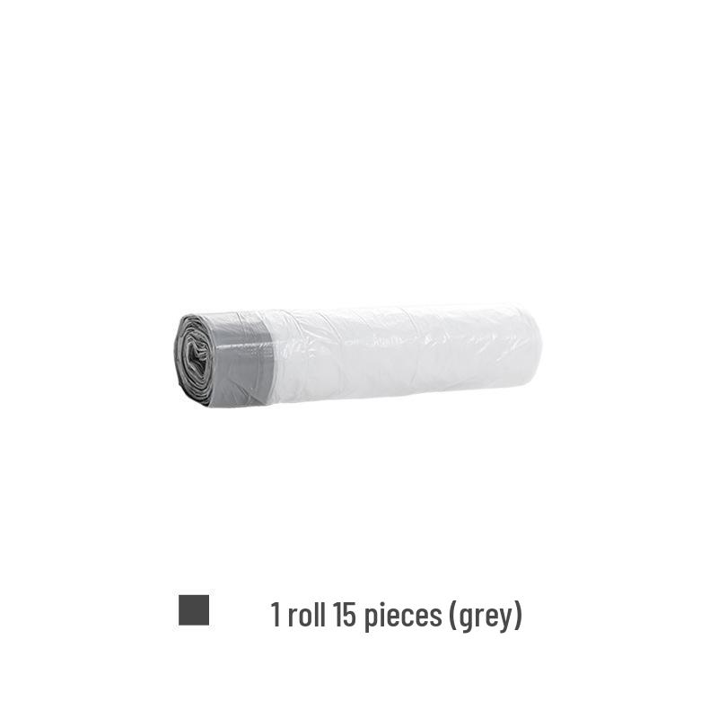 Thickened White Drawstring Trash Bags for Kitchen, Dormitory, and Household - Large, Hand-Held, Pull-Tie Closure