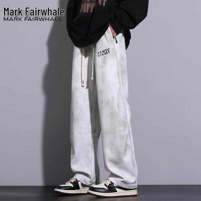 Mark Fairwhale Men's American Style Loose Fit Straight Leg Casual Sports Pants