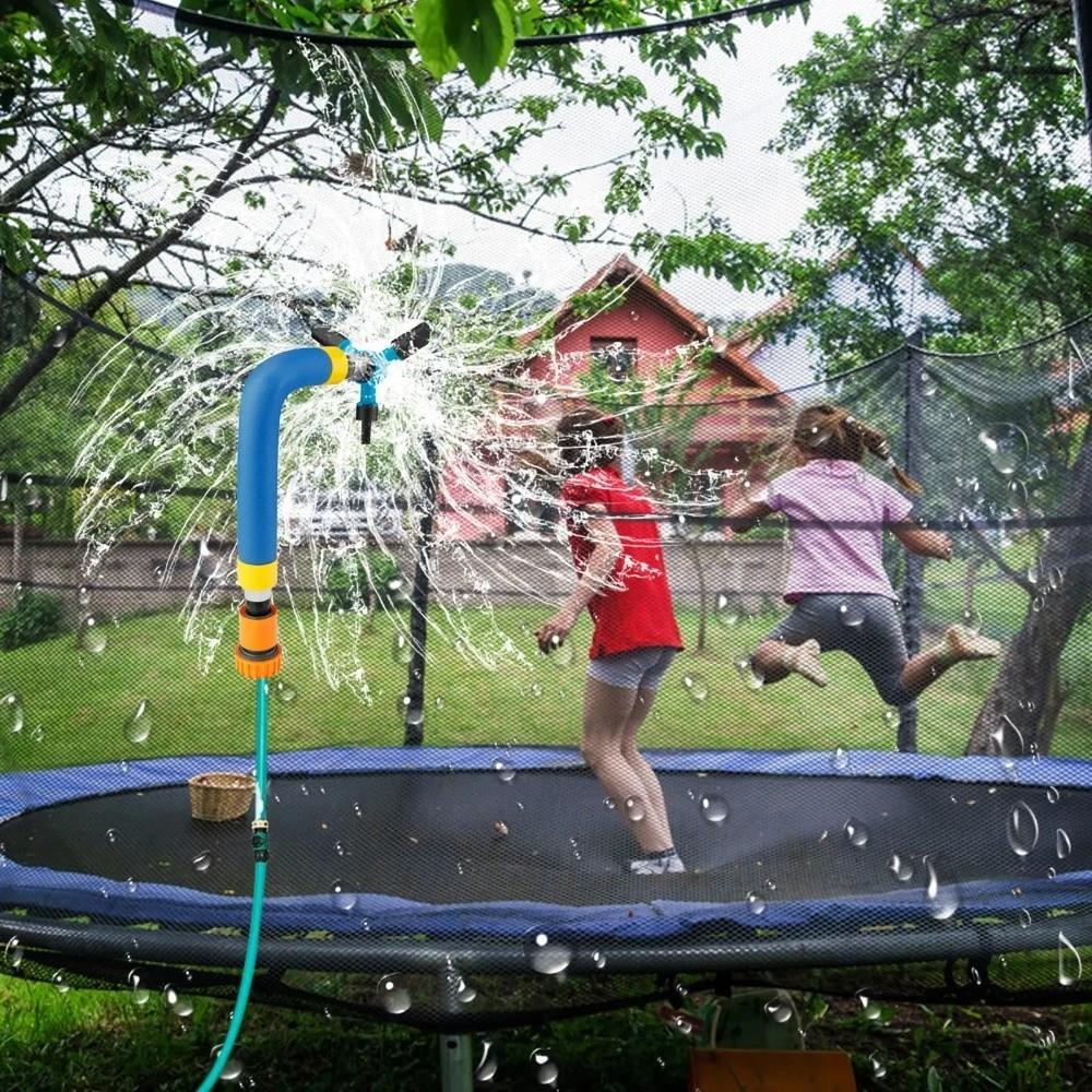 Adjustable Trampoline Sprinkler 360 Degree Rotating Pet Showering Sprinkler  Irrigation