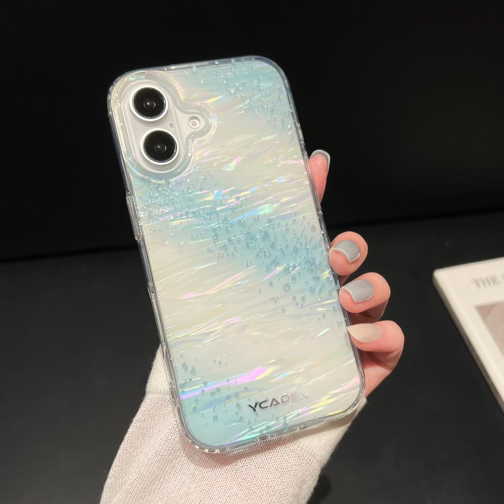 Anwendbar auf Apple 16proMax Flash Powder Sternenhimmel Handyhülle Regenbogen IPhone 15 Farbverlauf Damen Sturzsichere 14 Schutzhülle