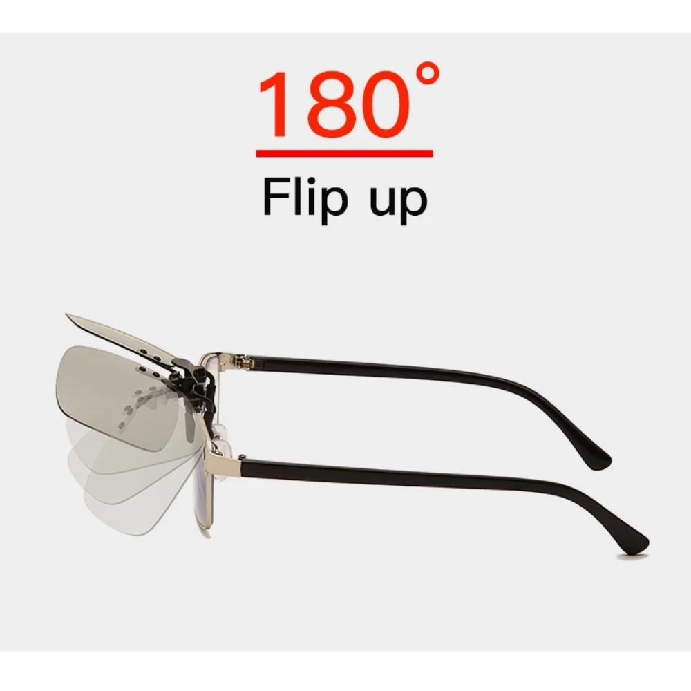 New Polarized Photochromic Lenses Clip on Sunglasses Car Driver Goggles Anti-UV Sun Glasses Driving Eyewear Accessories