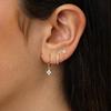 3pcs Dainty Cartilage Huggie CZ Earrings Set 925 Sterling Silver 14K Gold Post Hypoallergenic for Multiple Piercing Gift Box