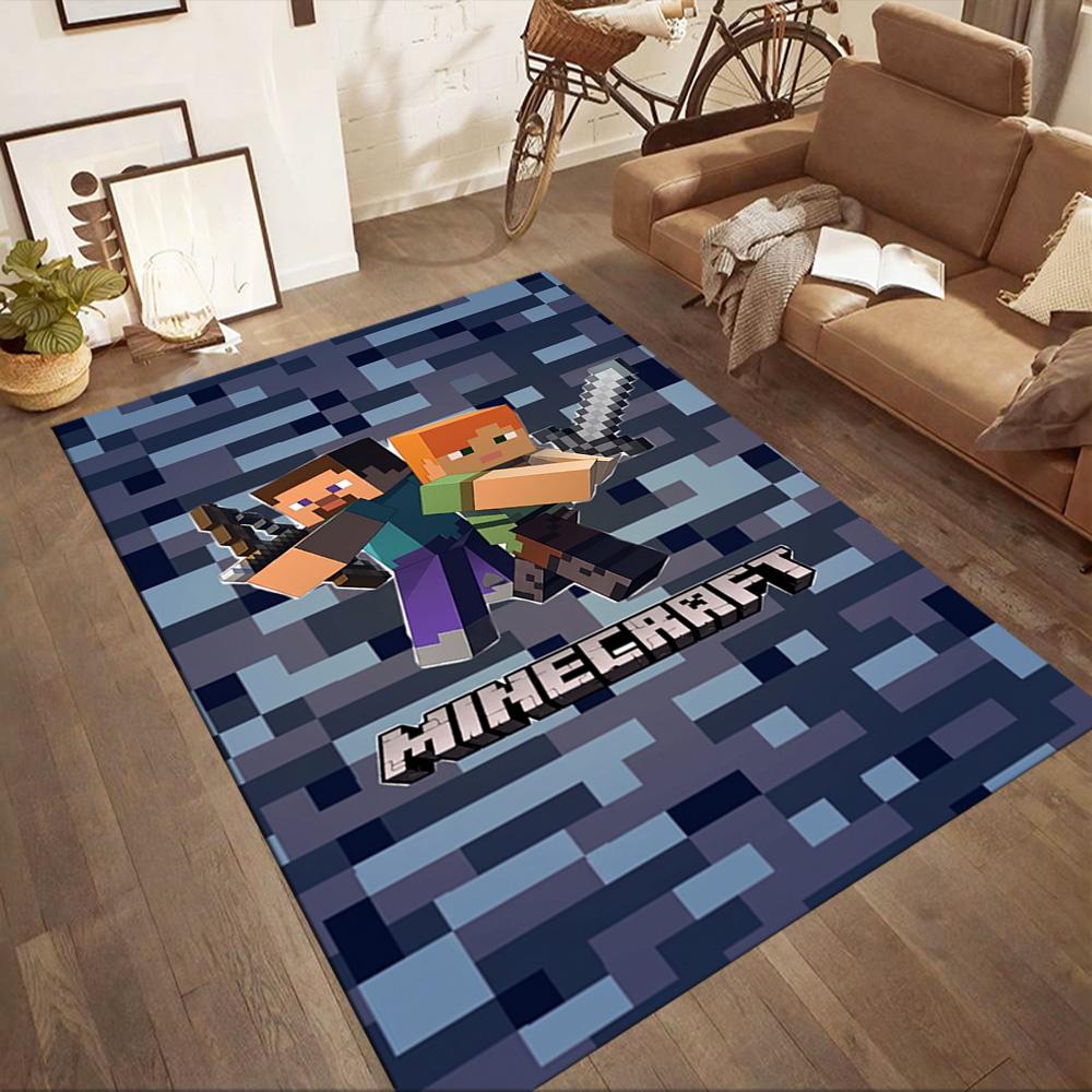 Minecraft 496 Floor Rug Office Rug Design for Decorate room Balcony Foyer Living Rooms Antislip Carpet Anime Office Decor Best for Christmas
