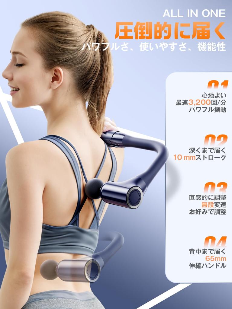 Ultimate Myofascial Release Gun for Ultimate Powerful Handheld Gun with 10mm Reaches the Back Variable Speed Control and Telescopic LIHILIS Myofascial