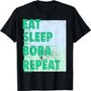 Eat Sleep Boba Repeat Retro Vintage Design T-Shirt