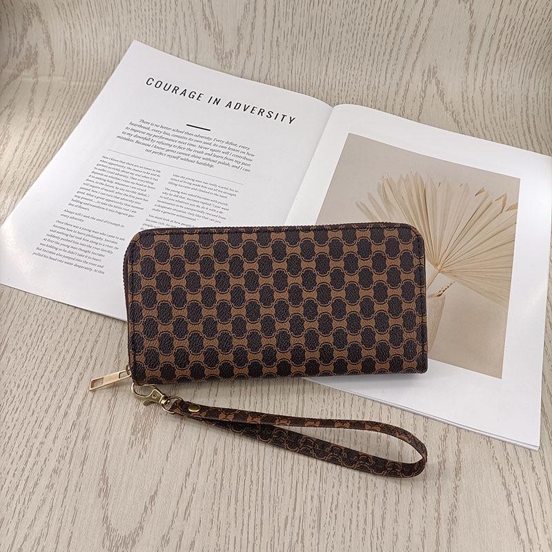 European & American Fashion Large Capacity Zipper Clutch Wallet - Multi-Card Slot, Simple, High-End Design